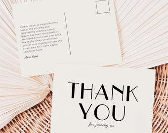 Custom Thank You Postcard: Modern Simple Design (Digital Download)