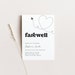 Simple Black and White Farewell Party Invitation Template With Plane ...