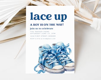 Converse baby shower invitations deals