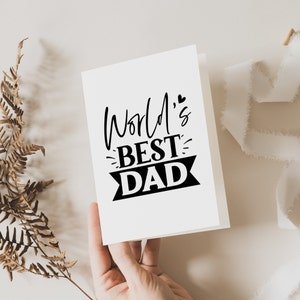 Il miglior papà del mondo - Biglietto digitale per la festa del papà - Download e stampa immediati