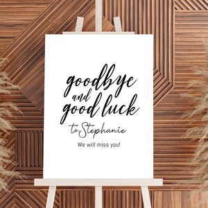 Goodbye and Good Luck 18x24 inch Poster Template - Retirement/Moving/New Job - Instant Edit and Download