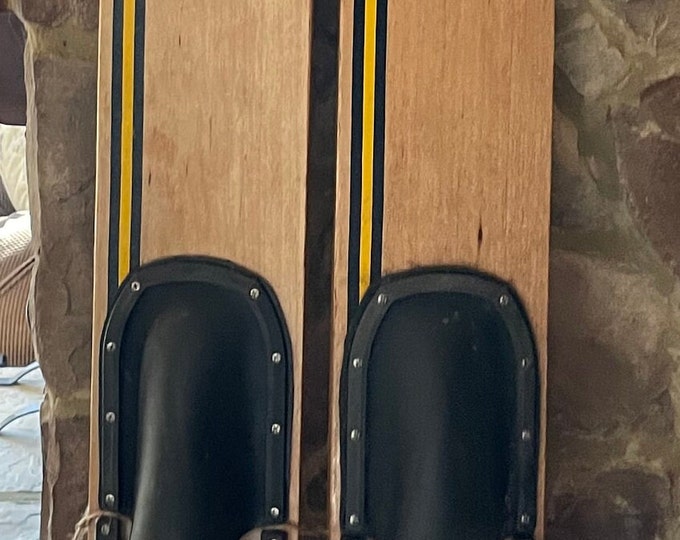 Vintage Wooden Water Skis Etsy