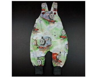 Vintage Thomas The Tank Engine Fabric / Dungarees / Overalls /  Repurposed Fabric / Boys / Girls / Sustainable Kids Clothes / Aah Kid