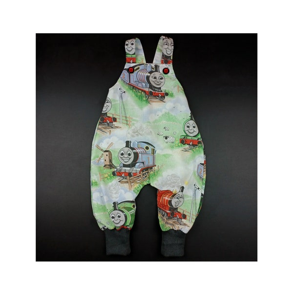 Vintage Thomas The Tank Engine Fabric / Dungarees / Overalls /  Repurposed Fabric / Boys / Girls / Sustainable Kids Clothes / Aah Kid