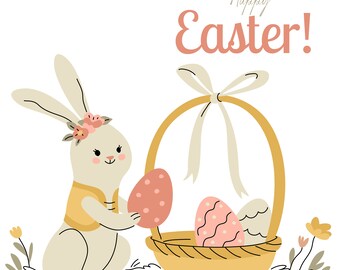 Hand-draWwn-cute-easter-illustration-Concept Illustration SVG - Digital download - Asset in Separate Files and Layers