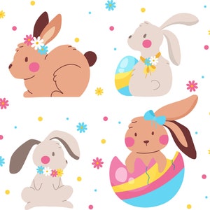 Hand Drawn easter bunny collection-Concept Illustration SVG - Digital download - Asset in Separate Files and Layers