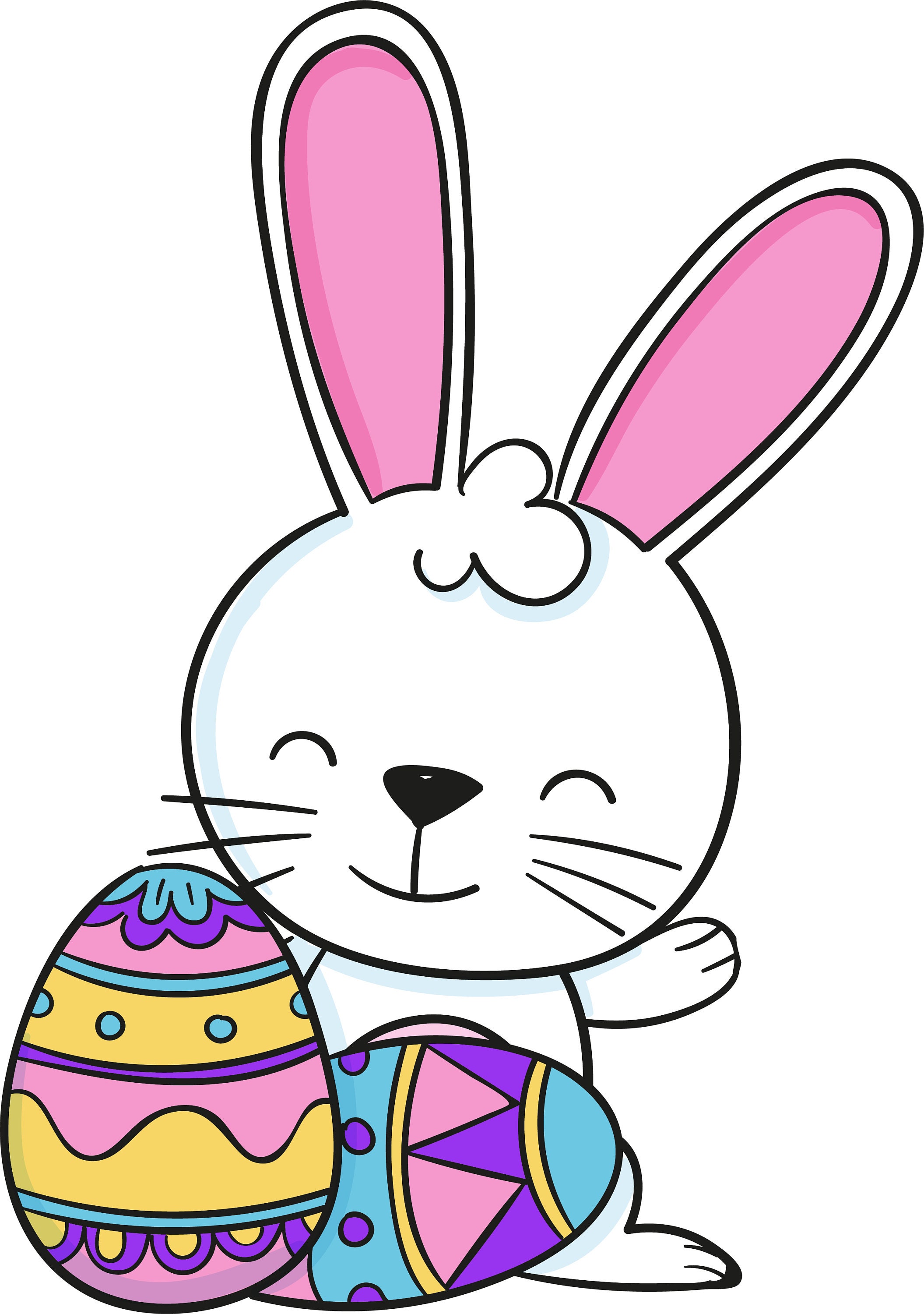 Hand Drawn Easter Bunny Collection-concept Illustration SVG Digital