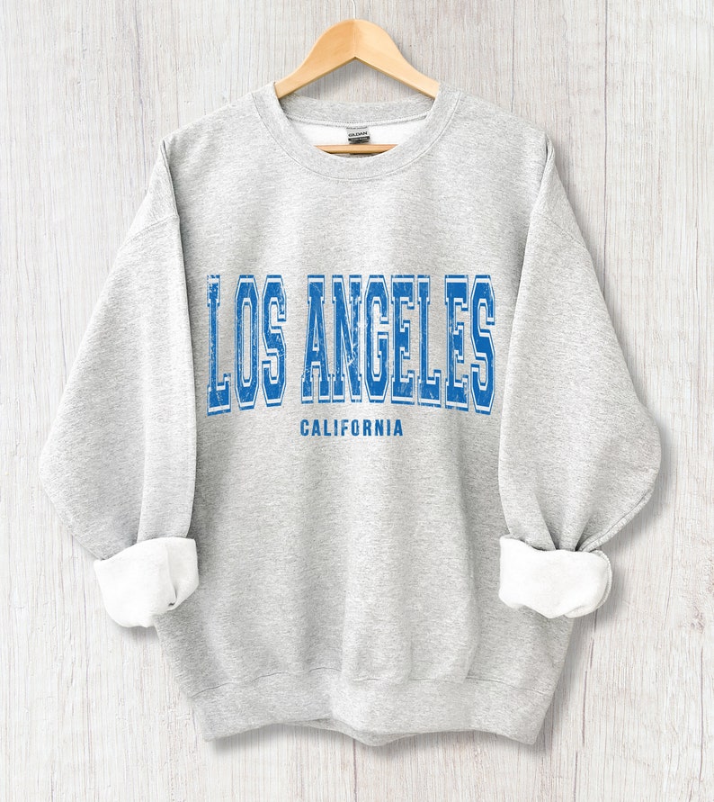 Los Angeles LA Vintage Baseball Throwback Retro Design Sweatshirt M