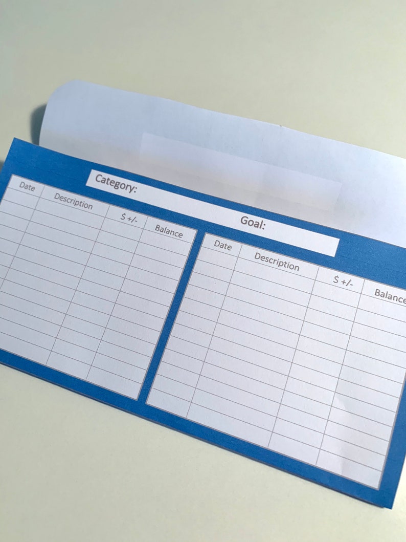 Printable Cash Envelope, Sinking Fund Envelope, Visual Tracker, Savings ...