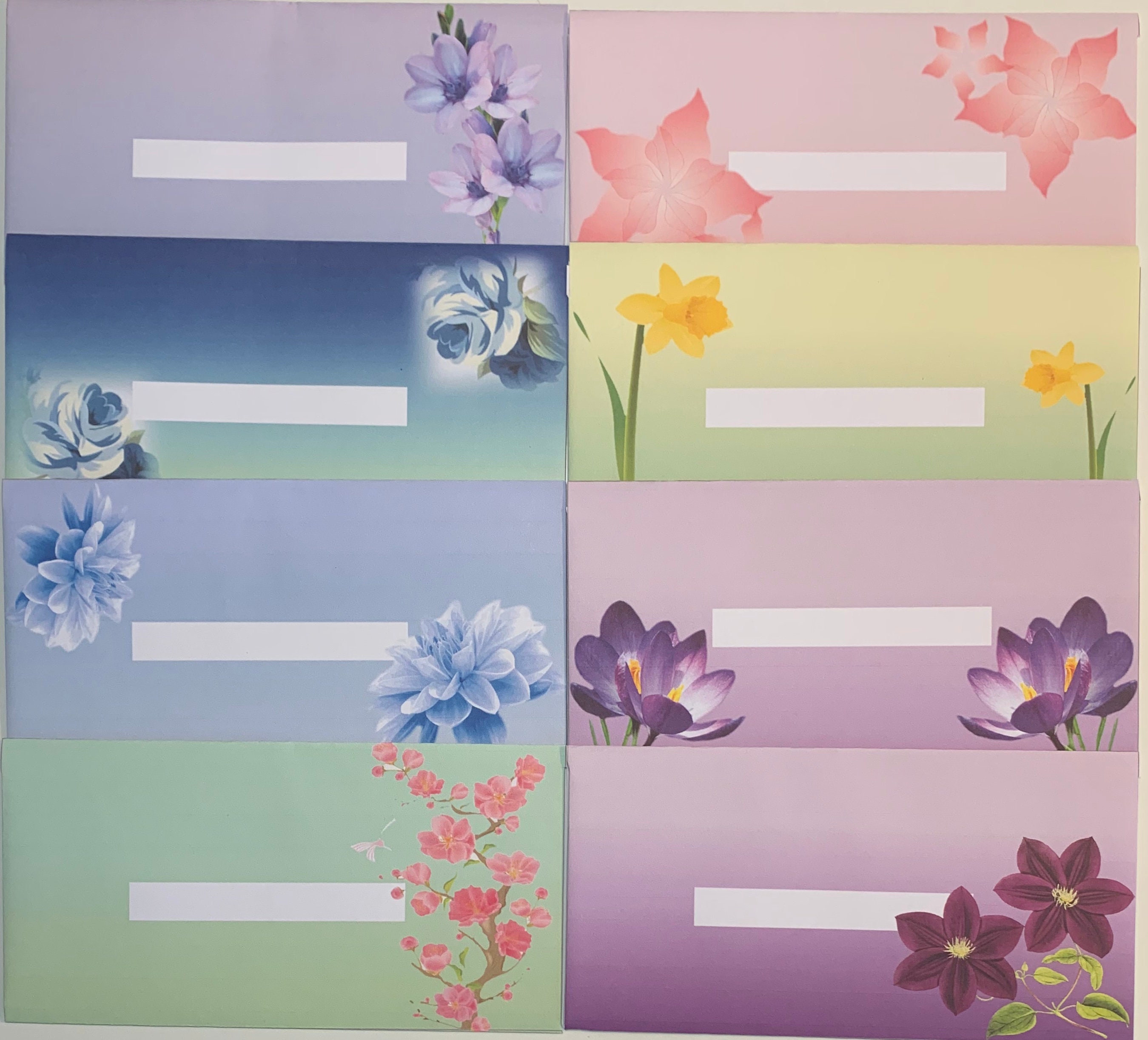 8 Count Cash Envelopes Spring Flower Ombre Designs - Etsy