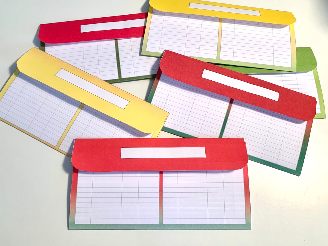 Printable Cash Envelopes, Expense Tracker, Horizontal, Zero Based ...