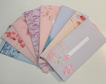 8 Count Spring Flower Cash Envelopes