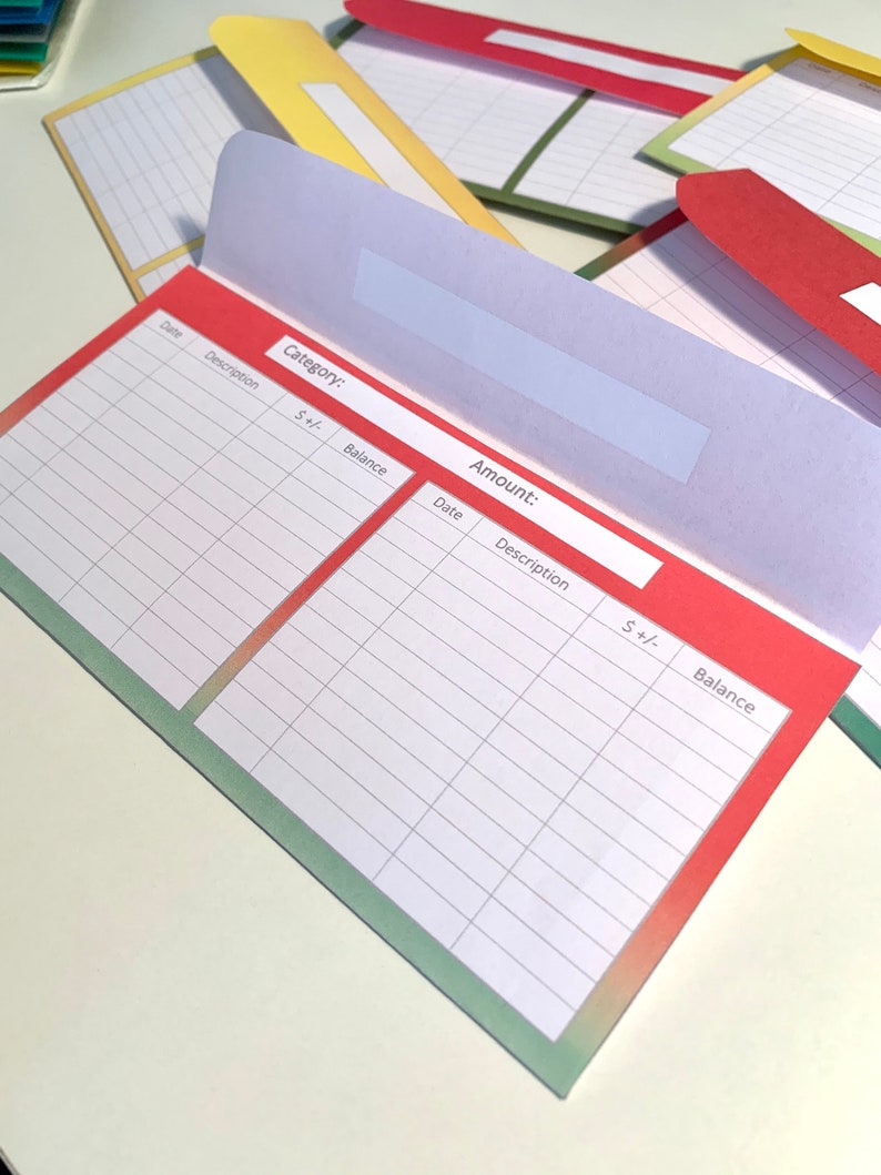 Printable Cash Envelopes, Expense Tracker, Horizontal, Zero Based