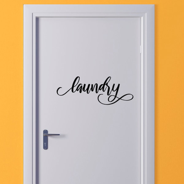 Laundry Decal for Glass Door Etsy