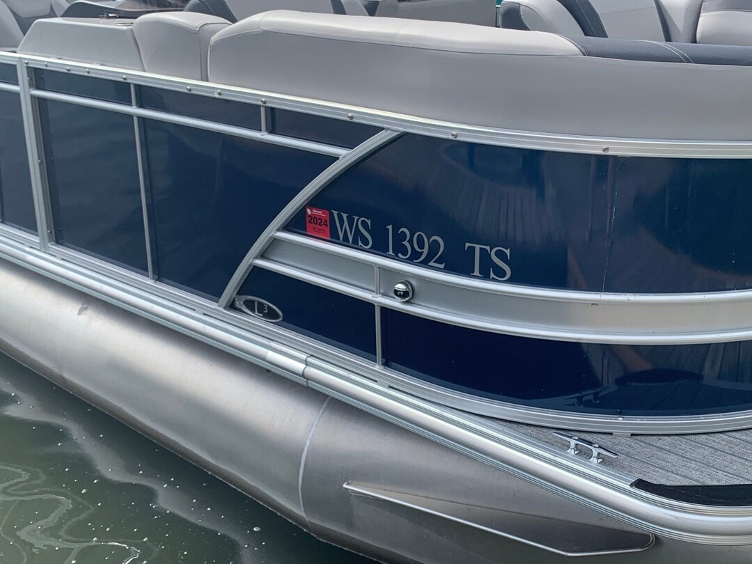 Custom Boat Registration Numbers Decal One Pair, Permanent Marinegrade