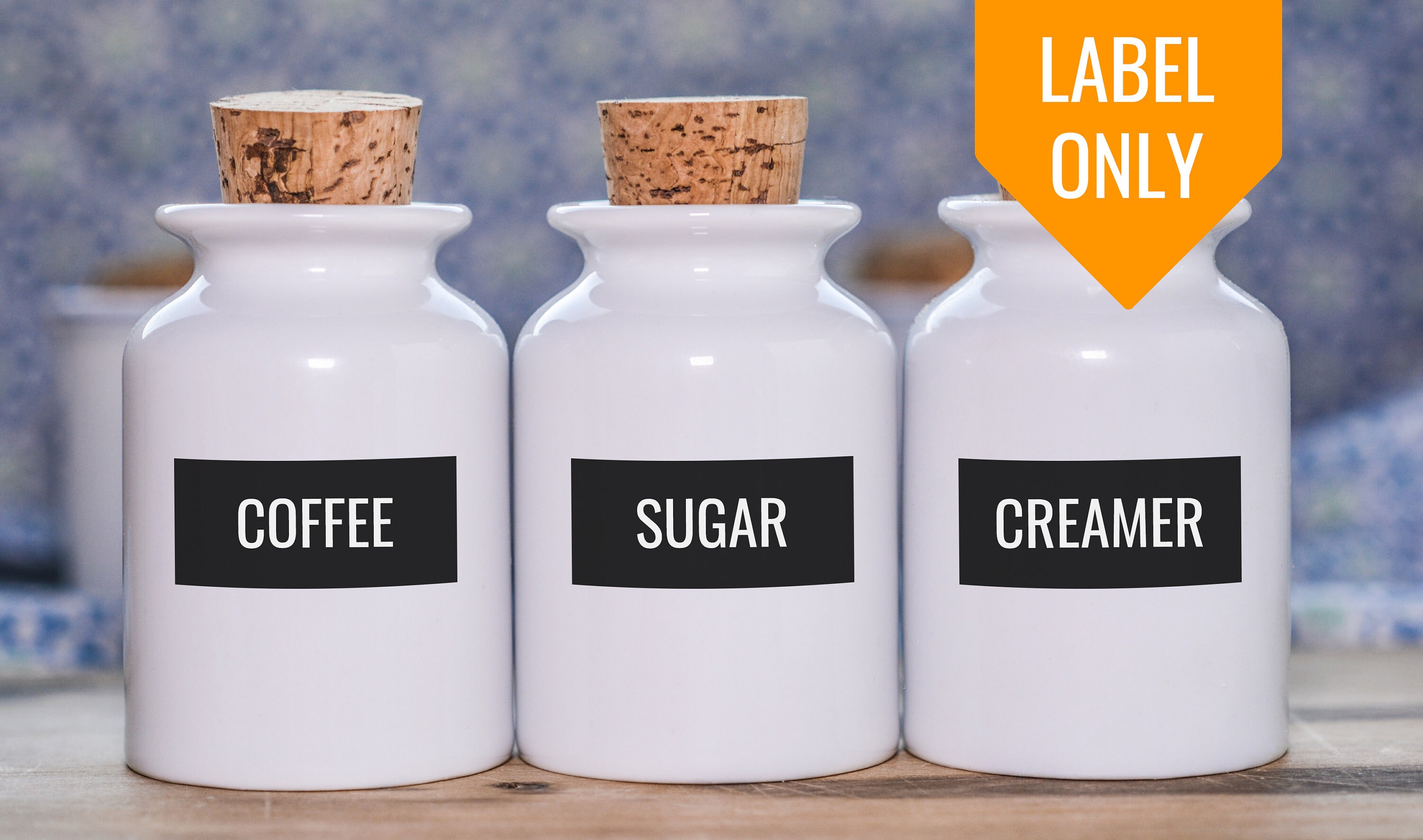 Coffee Sugar Creamer Food Pantry Label for Beverage Station Etsy