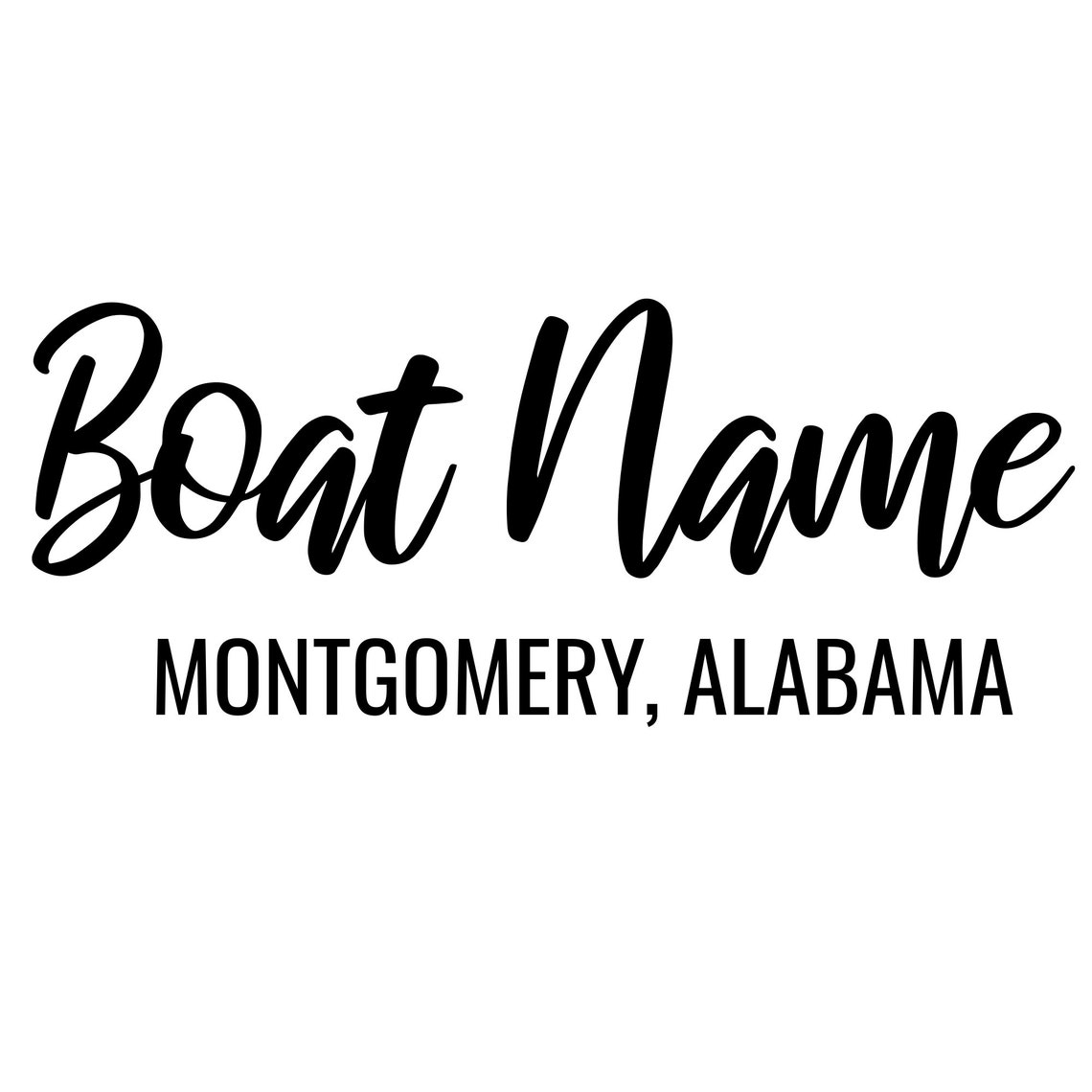 Custom Boat Name Decal With Hailing Port & State Permanent Etsy