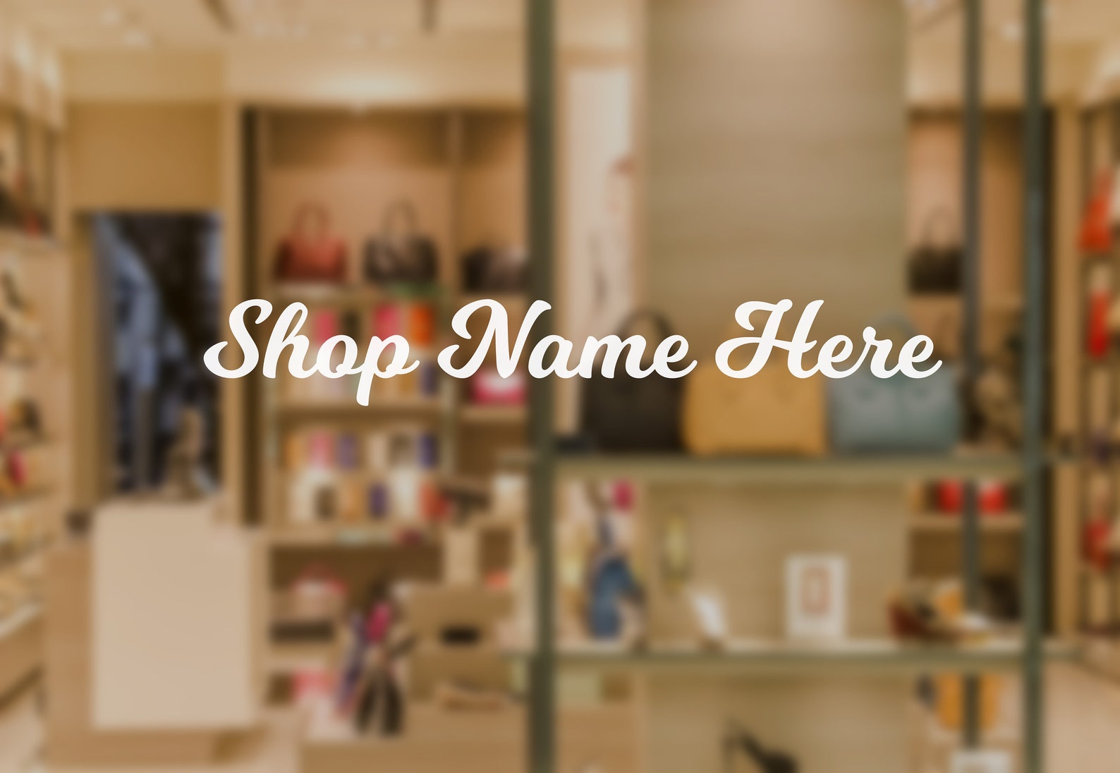 Boutique Shop Name Decal Vinyl Adhesive Sticker Upscale Etsy