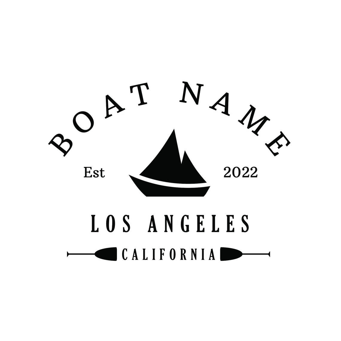Custom Boat Name Decal With Hailing Port & State Permanent Etsy