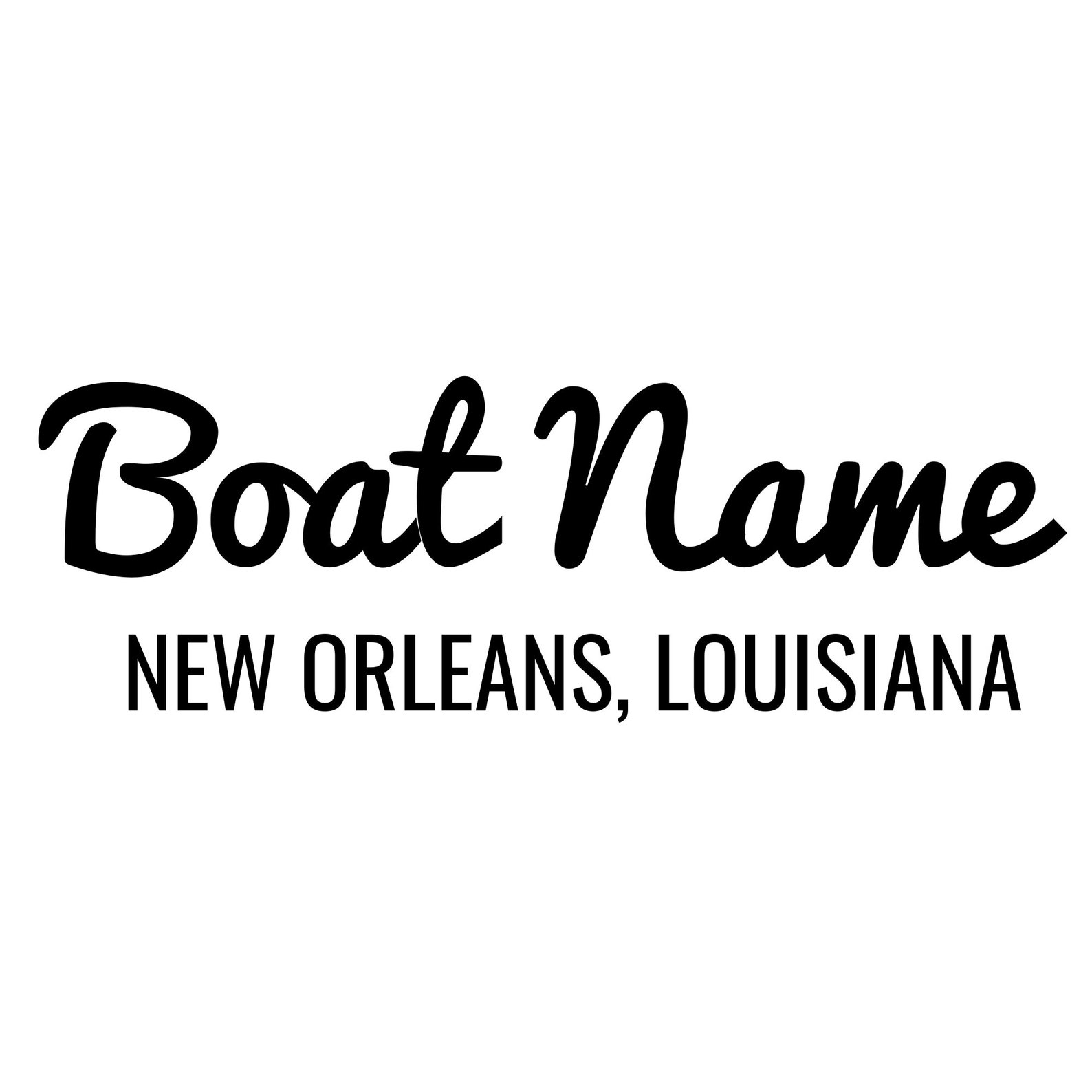 Custom Boat Name Decal With Hailing Port & State Permanent Etsy