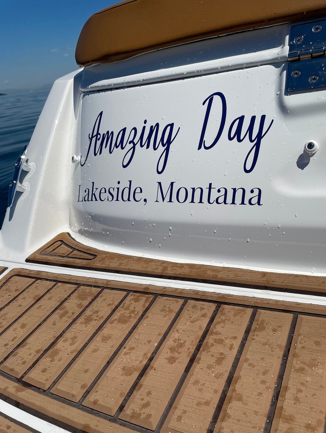 Custom Boat Name Decal With Hailing Port & State Permanent Etsy