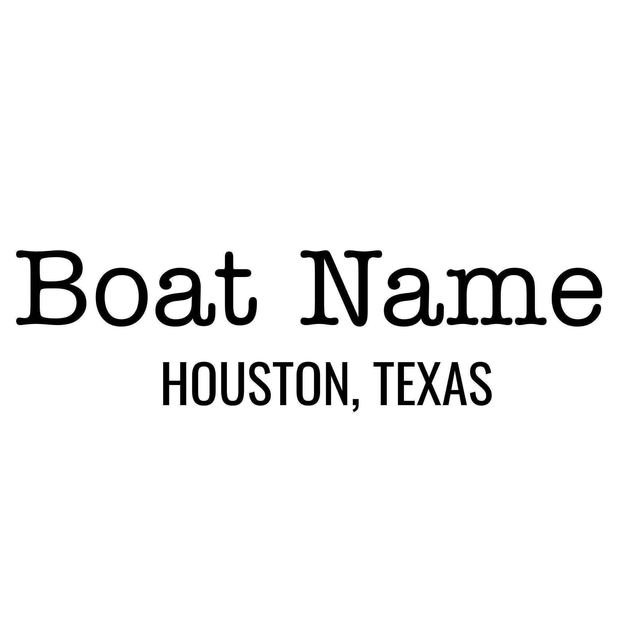 Custom Boat Name Decal With Hailing Port & State Permanent Etsy