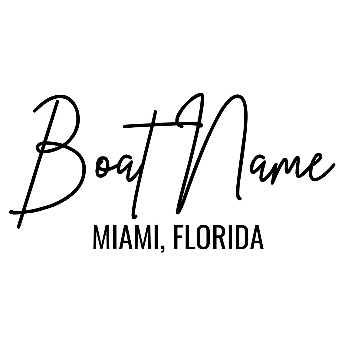 Custom Boat Name Decal With Hailing Port & State Permanent Etsy