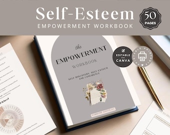 Self-esteem Workbook Adults, Self Confidence Building Planner, Women Empowerment Journal Template, Stress Management Worksheet