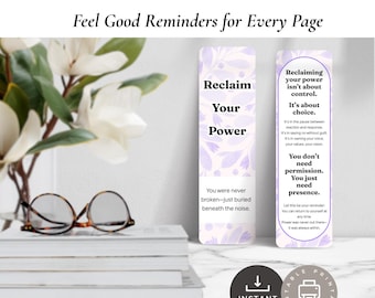 Inspiration Bookmark for Personal Development, Motivational Reading, Gift for Book Lovers