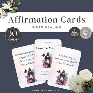 Inner Healing Affirmation Cards, Digital Download for Self-Care, Inner Child Healing & Positive Affirmations