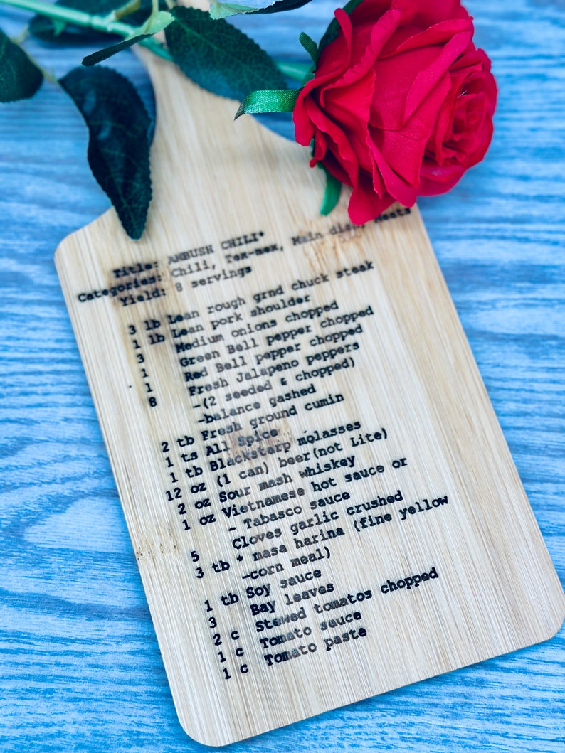 Recipe Cutting Board, Moms Favorite Recipe, Grandmas Favorite Recipe ...