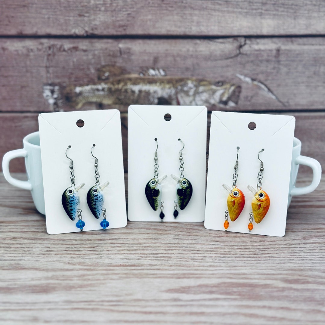 Fishing Lure Earrings Real Fishing Lures Loves Fishing Etsy