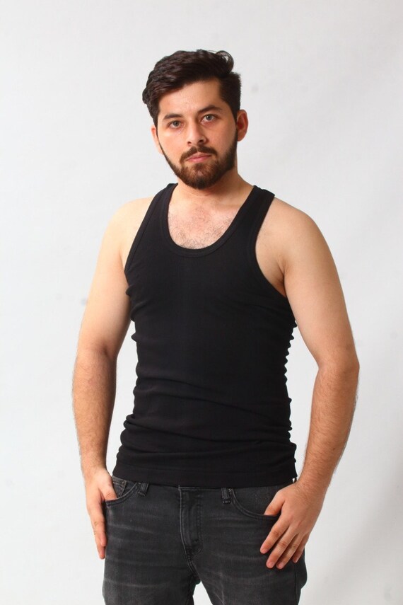 100 Mens Body Builder Stringer Dual Ribbed Cotton Vests Vest Tank Top Small 2XL Etsy UK