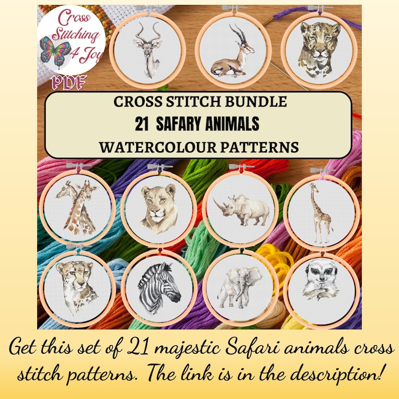 Kreuzstich Set Erdmännchen - Vorgedruckt 40x50cm DIY Stickerei