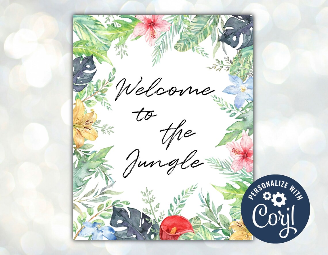 to the Jungle Sign Editable Jungle Sign Etsy to the Jungle Sign Editable Jungle Sign Etsy