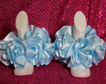 Kids Thick Ribbon Ruffle Bands/Socks