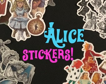 WONDELAND STICKERS!  4 styles of stickers, choose your favorite, for Alice lovers, don’t be late & they make a darn good gift!