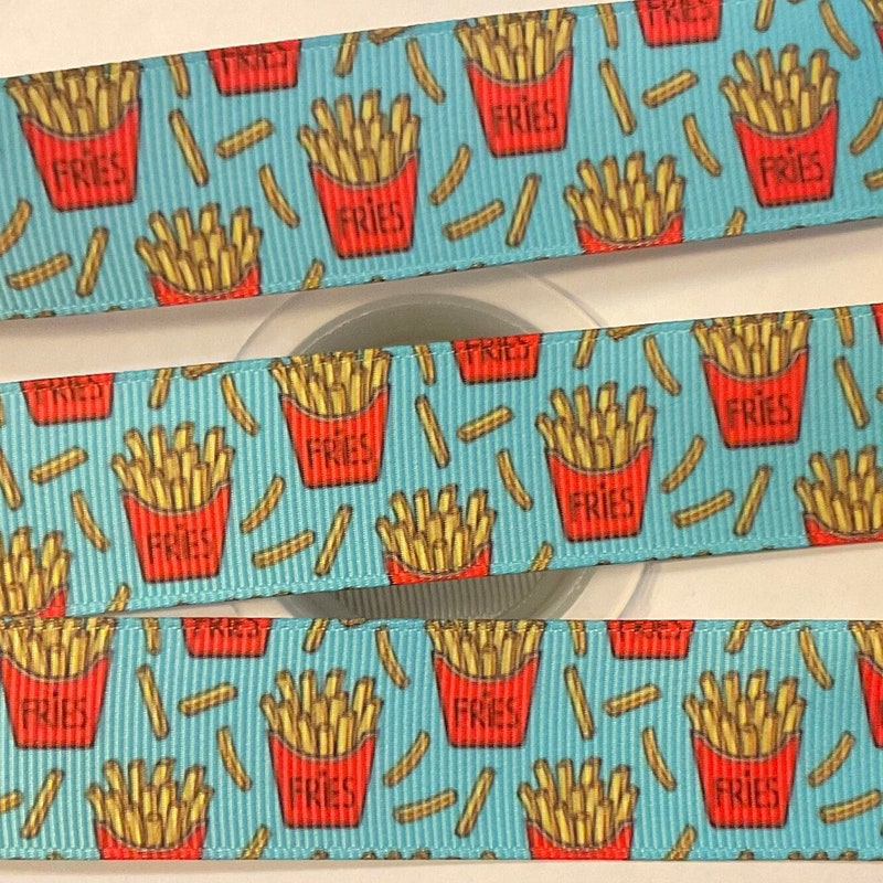 French Fries Ribbon French Wired Ribbon - Etsy