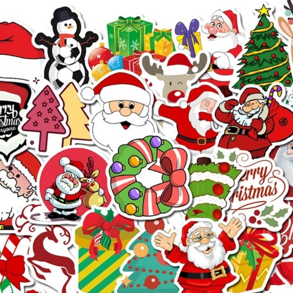 CHRISTMAS DECALS!   25 random Christmas decals, party on Santa, Christmas friends, magic of Christmas and they make a darn good gift!