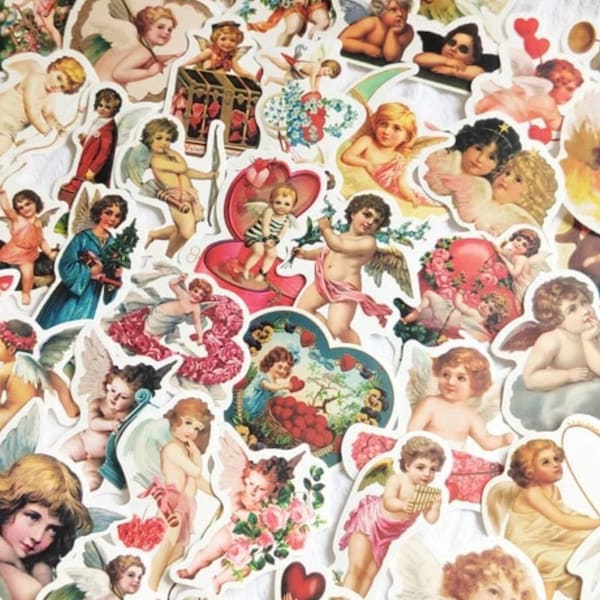 ANGELS!  25 Angel stickers, choose set 1 or set 2, waterproof stickers, Angels on high, Guardian Angels & they make a heavenly good gift!