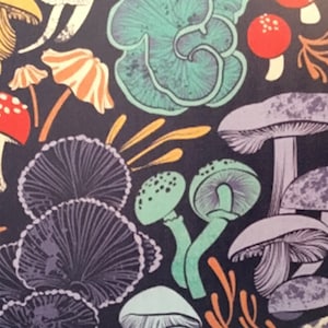 MUSHROOMS!  An 8”x12” tin-metal mushroom sign, mushroom decor, home decor, wall hanging, art of the mushroom & it makes a darn good gift!