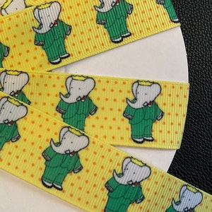 KING of the ELEPHANTS!  1” grosgrain ribbon, choose 3 or 5 yds., elephant love, perfect for decor/hair/embellishment/gifting & all projects!