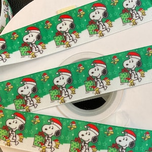 A DOG’s CHRISTMAS!  1” grosgrain ribbon, choose 3 or 5 yds., cartoon ribbon, perfect for embellishment/hair/decor/gifts & all projects!