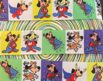 SUPER HERO DOG!  1” grosgrain, choose 3 or 5 yds., crime fighting canine, perfect for embellishment/hair/decor/gifts & all of your projects!