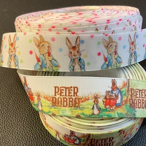 LITTLE BUNNY RABBIT! Grosgrain da 1 pollice, scegli 3/5 iarde, hippity hoppity, perfetto per abbellimenti/capelli/decorazioni/regali e tutti i tuoi progetti!