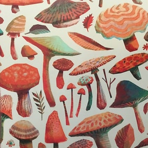 MUSHROOMS GALORE!  An 8”X12” tin-metal sign, mushroom decor, home decor, wall hanging, kitchen mushroom art and it makes a darn good gift!