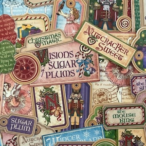 O DOCE QUEBRA-NOZES! Conjunto de adesivos com 54 peças, um lindo conjunto de adesivos de balé “A Terra dos Doces” do querido balé Quebra-Nozes!