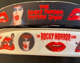 ROCKY HORROR PICTURE Show! 1” grosgrain ribbon, 2 styles, choose 3/5 yds., perfect for embellishment/decor/costumes/gifts& all projects!