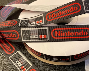 OLD SCHOOL GAMING ribbon!  1” grosgrain ribbon, choose 3 or 5 yards, get your game on perfect for parties/hair/decor/gifts & projects!
