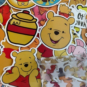 ¡Calcomanías de OSO DE MIEL!  Elige 25 o 50 calcomanías, un oso adorable y sus amigos, aventuras en abundancia, "Oh, molesta", ¡y es un excelente regalo!